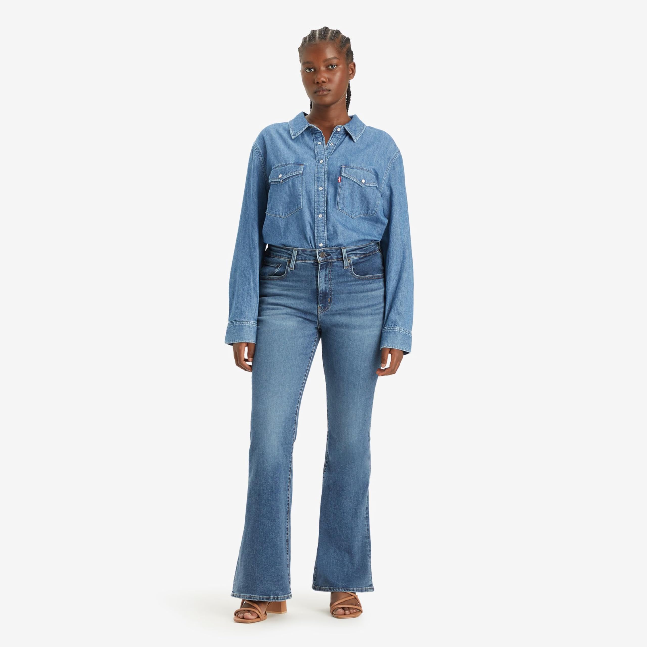 Levi's Damen 726 High Rise Flare Jeans, Blue Wave Mid, 32W / 30L – Ansicht 2