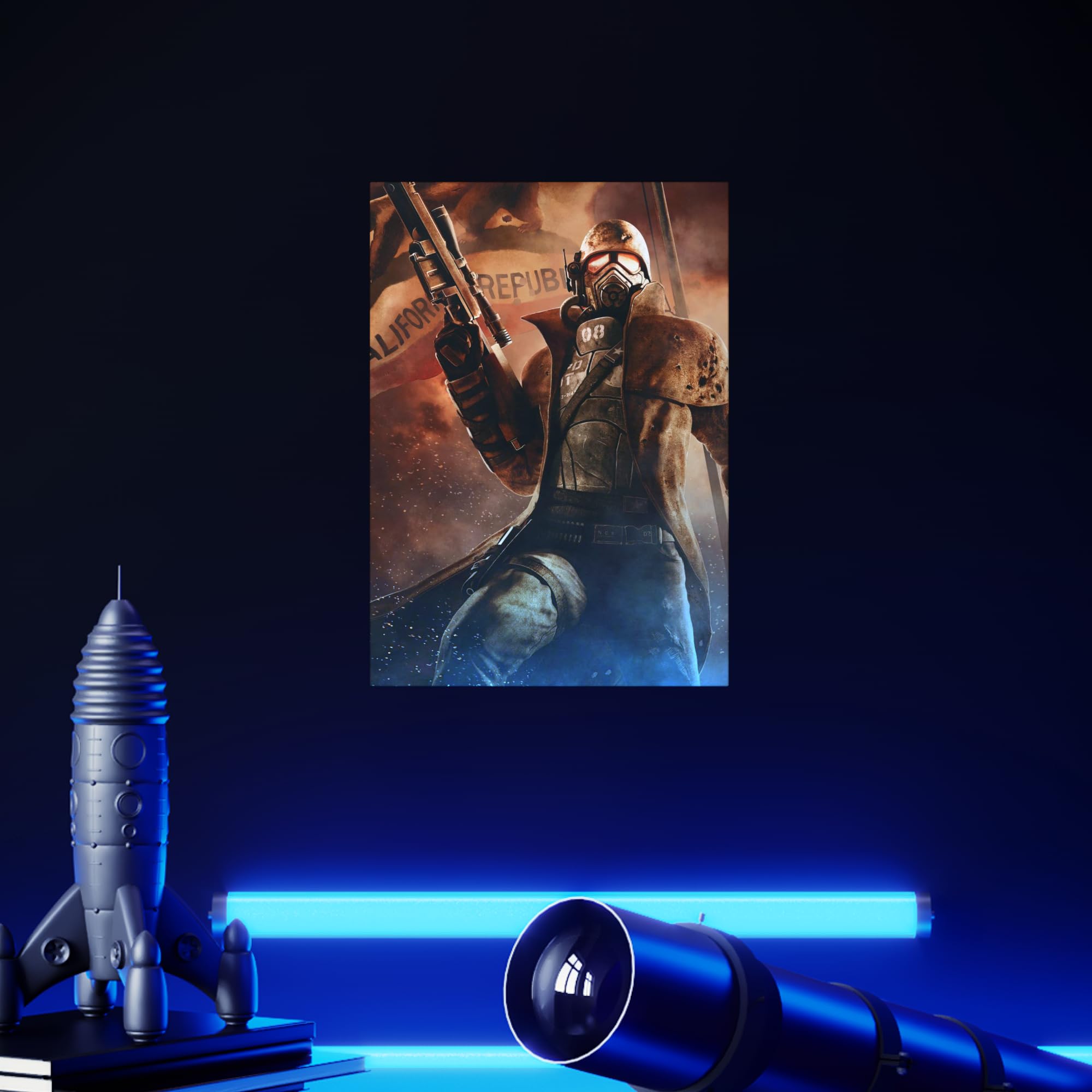Displate - Poster In Metallo - Montato a Magnete - Fallout - New Vegas Courier