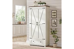 72" Farmhouse Kitchen Pantry Cabinet