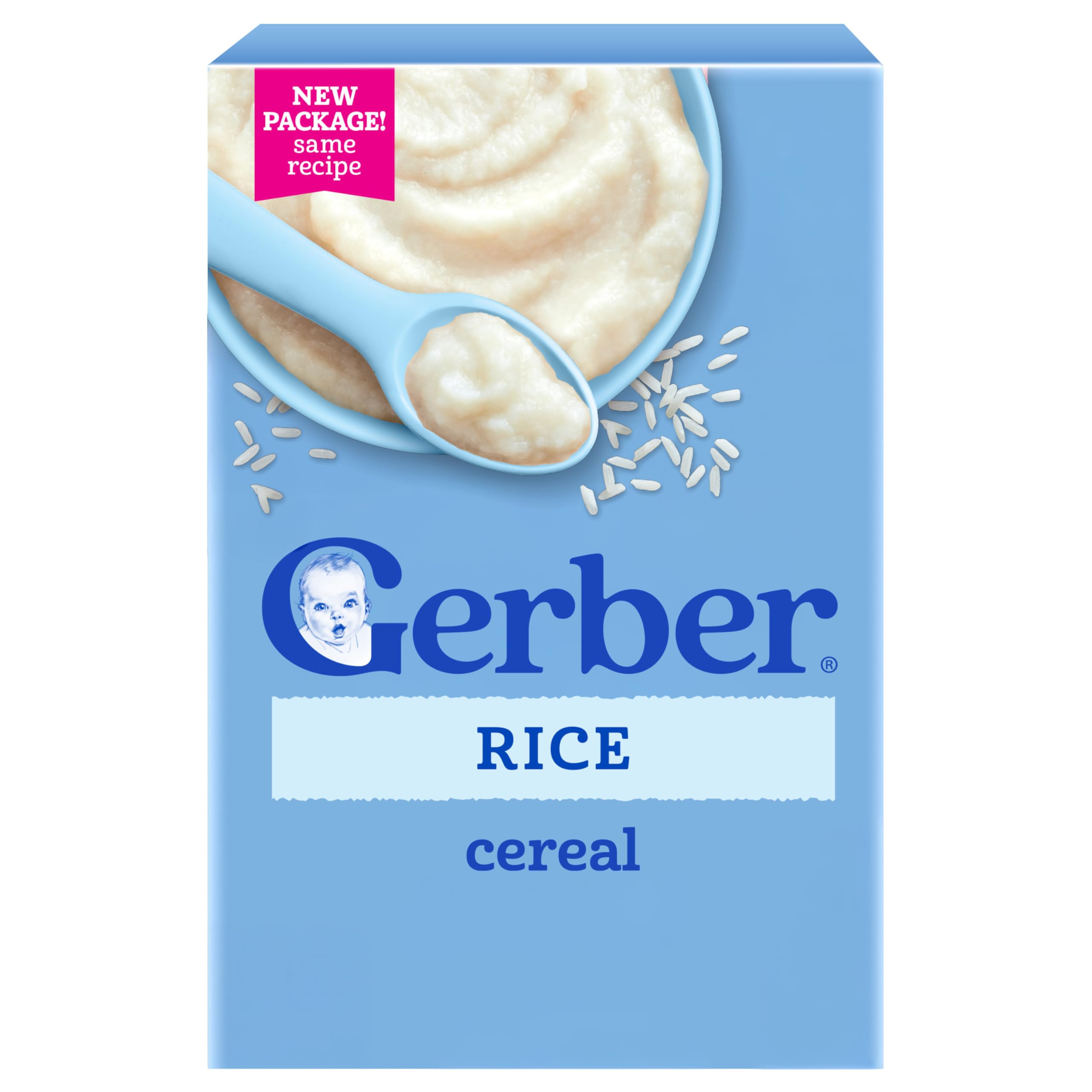 GERBER CEREAL FOR BABY Infant Dry Cereal Rice 1ST FOODS Non GMO Rice 5x8oz