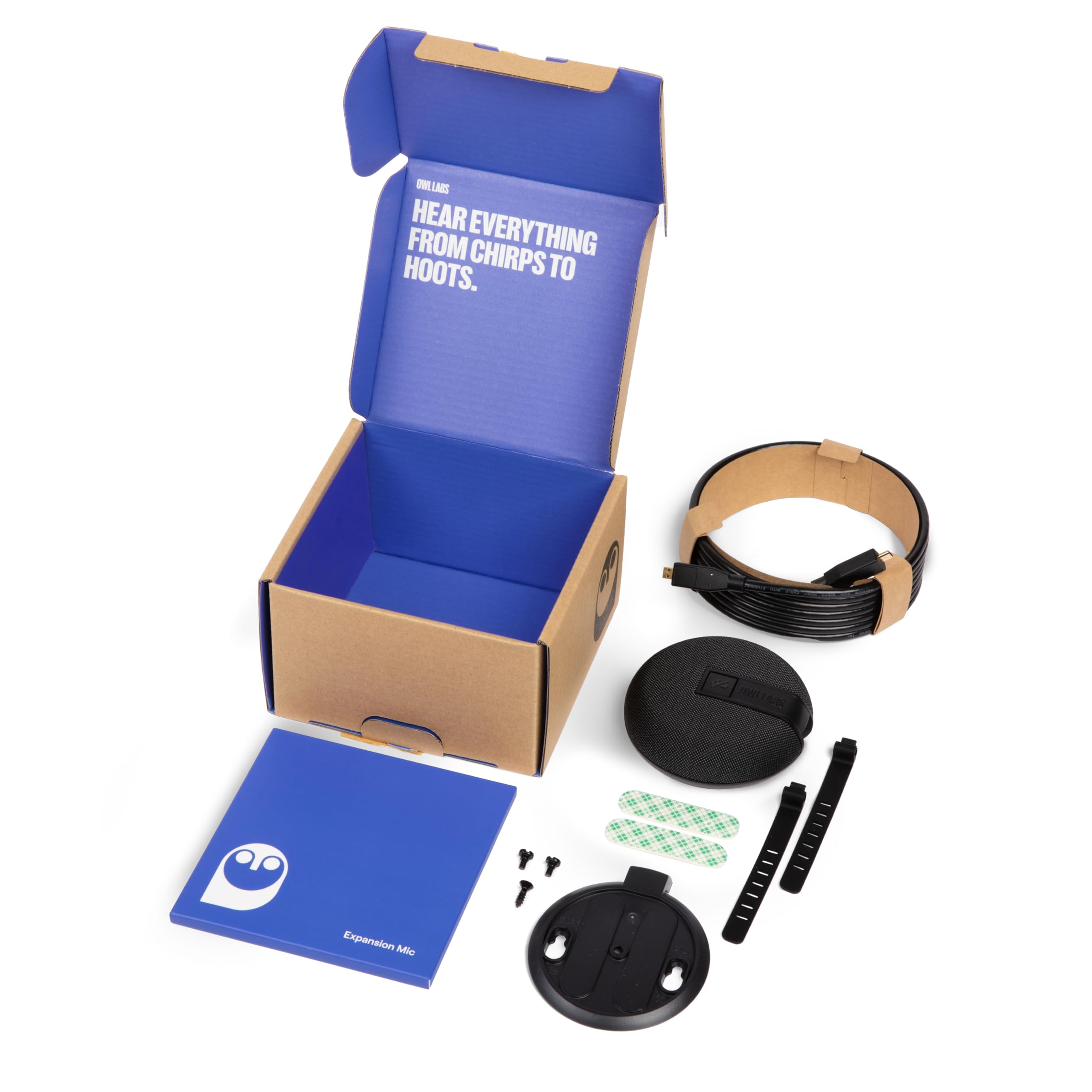 Owl Labs Expansion Mic für Meeting Owl 3 / Meeting Owl 4+ – erweitert die Audio-Reichweite in größeren Räumen um 2,5 Meter in Richtung des Mikrofons - Charcoal