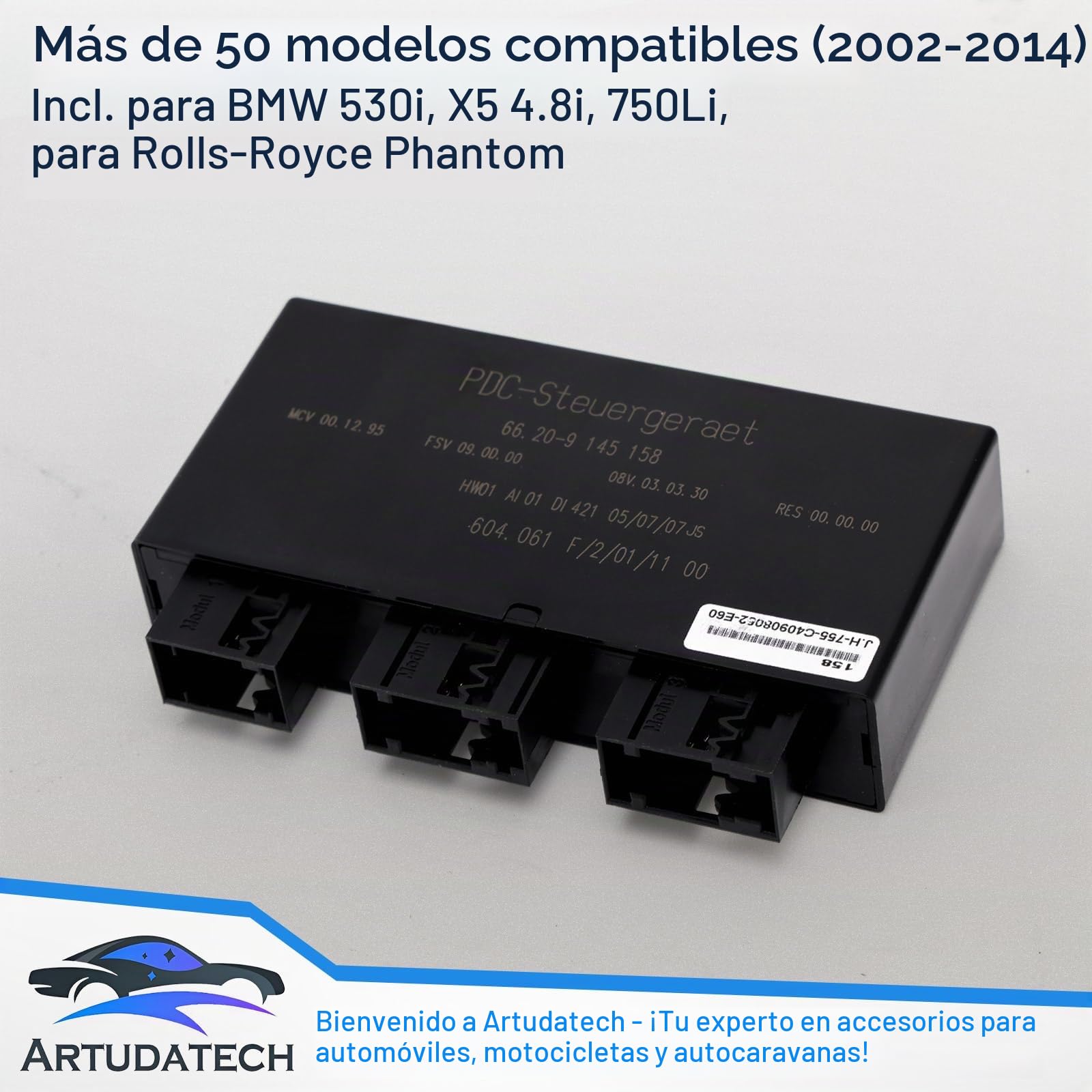 Sensor de aparcamiento 66209145158 para BMW PDC módulo de radar de marcha atrás para 5 E60 E61 | 6 E63 E64 | X5 E70 / X6 E71 | 7er E65 E66 Sensores de marcha atrás Sensor de ángulo muerto