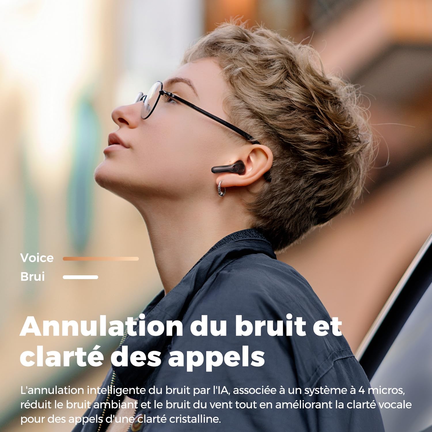 SoundPEATS Air5 Lite Écouteurs sans Fil | Audio Haute Résolution Bluetooth 5.4 Hauts-parleurs 13 mm Codec LDAC Réduction de Bruit Appels 30 Heures Autonomie