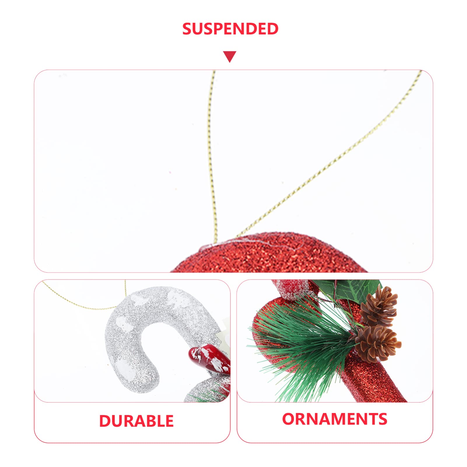Zerodeko 3 Set Decorazione Natalizia Da Passeggio Arredamento Lucine Per Tende Christmas Tree Xmas Tree Stampelle Stampella Appesa in Schiuma Ciondolo Festival Plastica 6 Pezzi * 3
