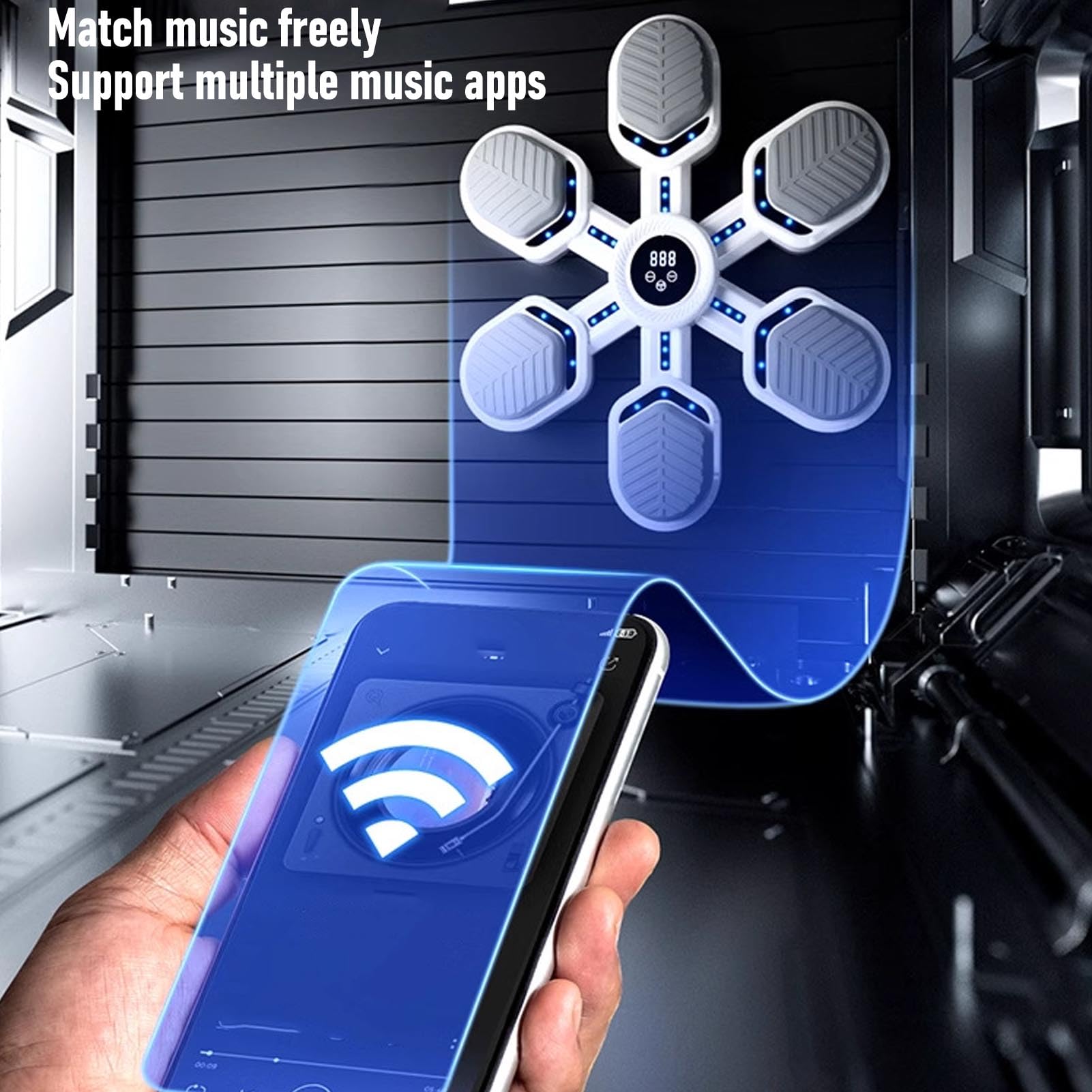 RiToEasysports Musical Boxing Machine, Smart Training, Wall Mounted Punching Training for Home Gym, Living Room, Bedroom, Kids, Adults, Fitness Enthusiasts