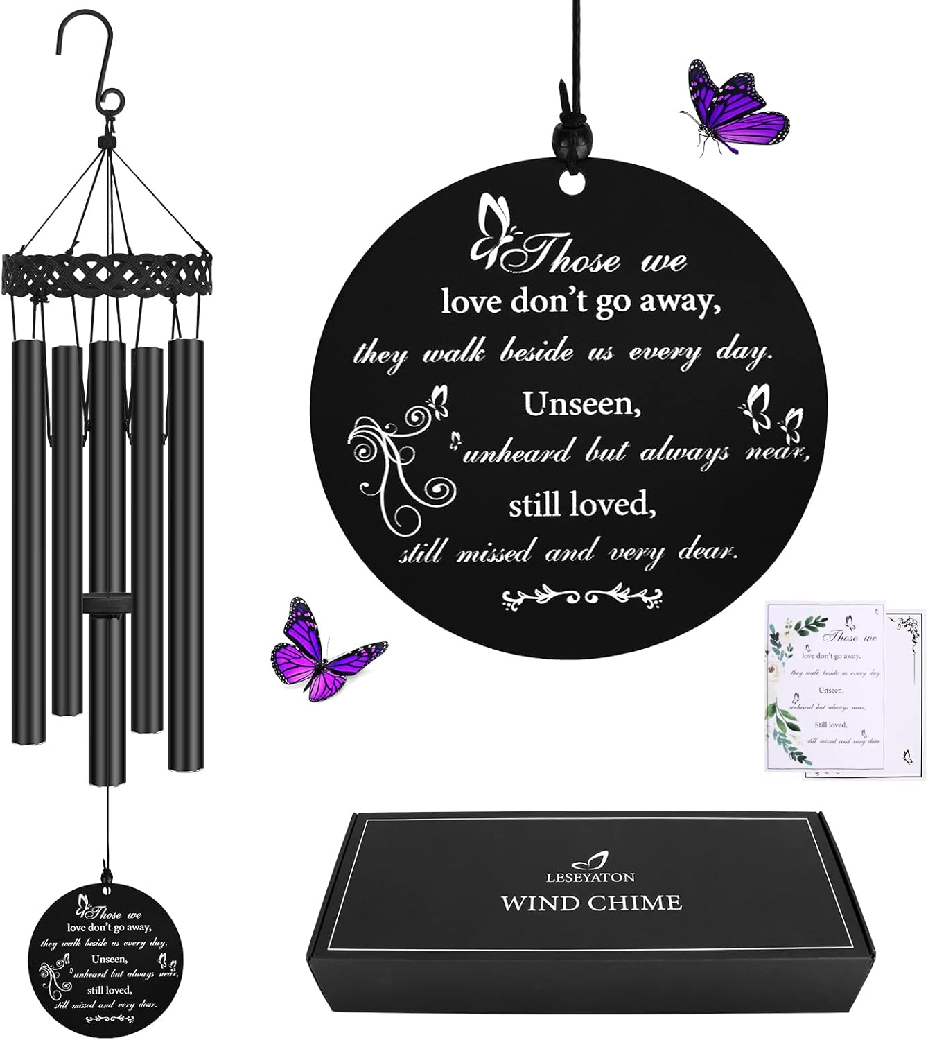 Memorial Wind Chimes, Leseyaton Sympathy Wind Chime for Loss of a Loved