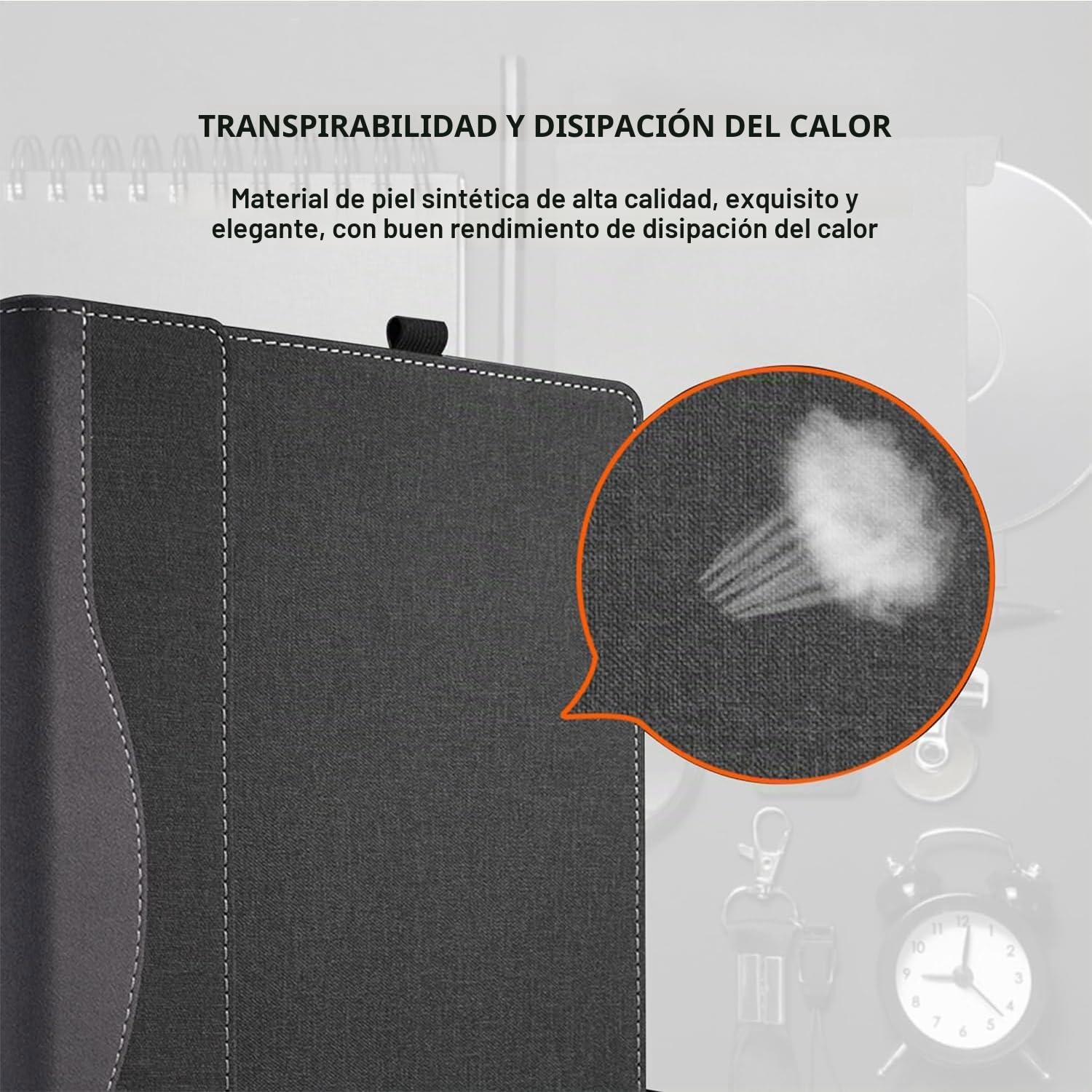 Funda para laptop HP OMEN MAX de 16 pulgadas para juegos de 16 pulgadas y para OMEN Gaming de 16 pulgadas de 16 pulgadas, funda protectora de piel sintética, accesorios desmontables (gris oscuro)