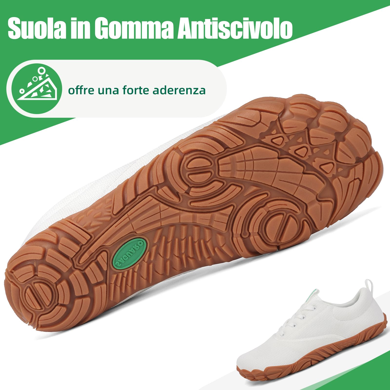 SAGUARO Unisex Scarpe Minimaliste Leggere e Antiscivolo Barefoot Shoes, Taglie 36-48