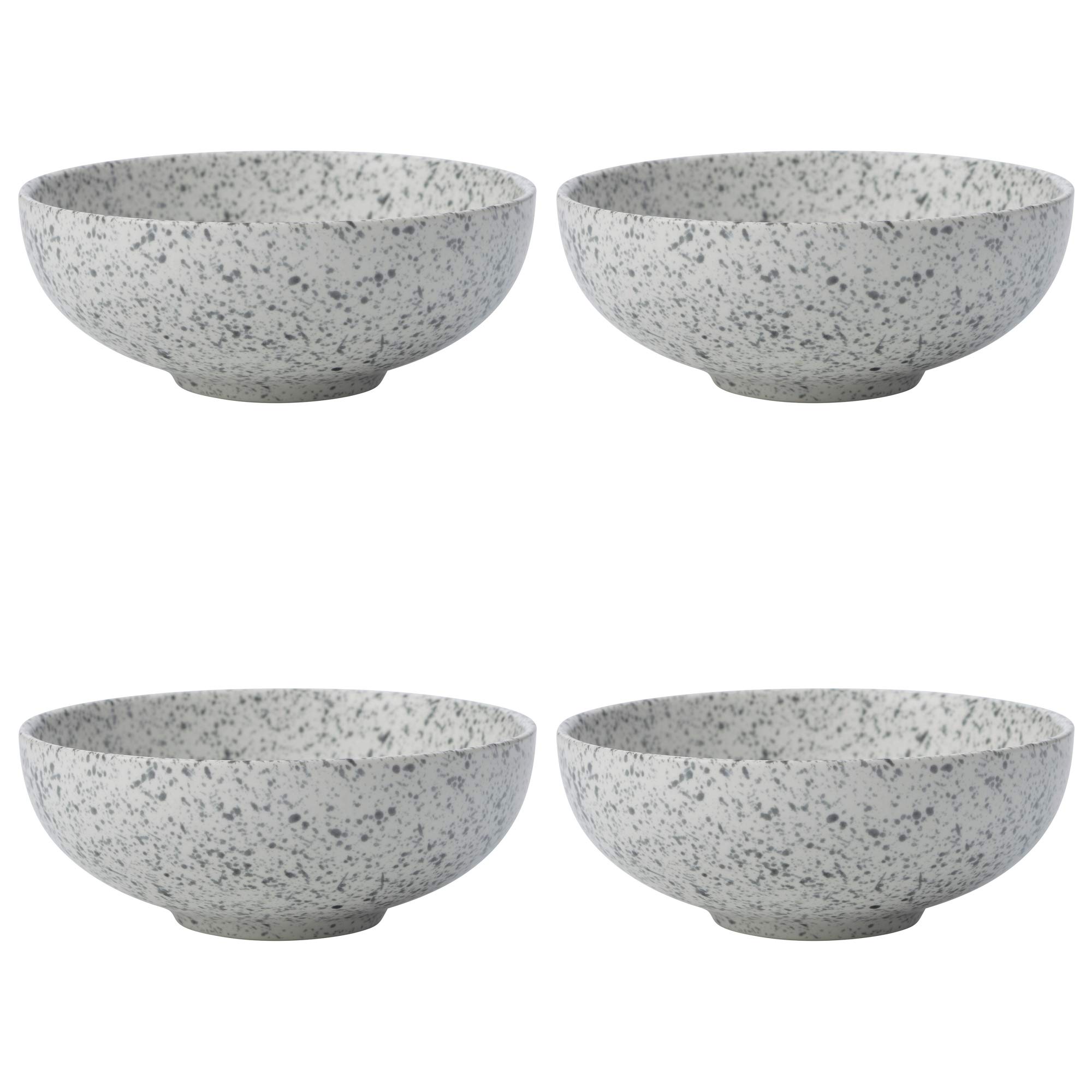 Maxwell & Williams Caviar Speckle Small Bowls/Sauce Pots, Round, Porcelain, Cream, 11 cm, 4 Piece Bowl Set