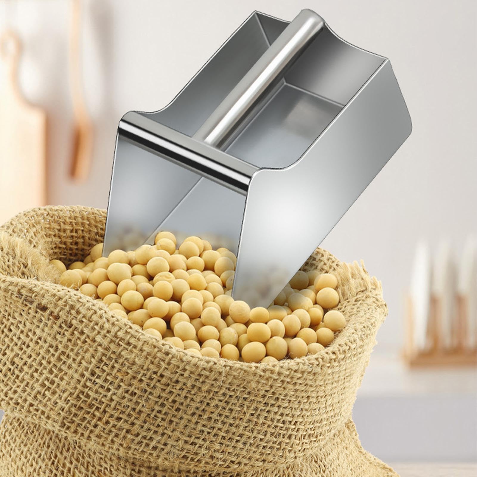 Metal Food Scoop - per farina di caramelle, in acciaio, per chicchi di