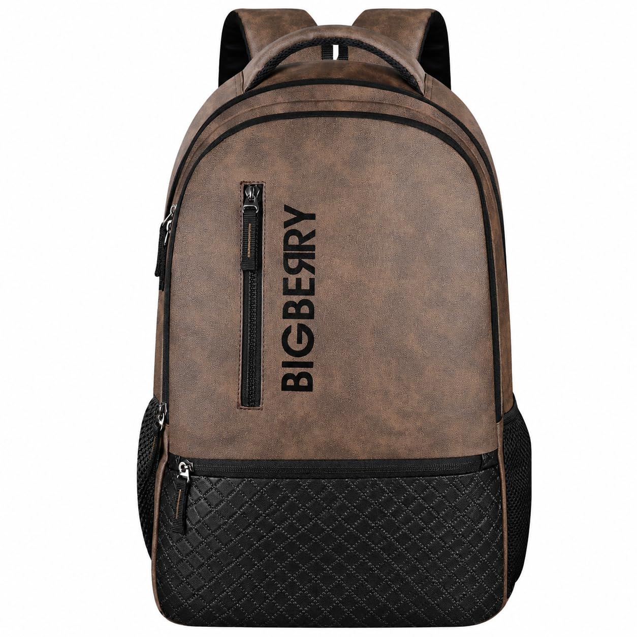 bigberry newage classic leatherite/faux leather backpack with multiple compartments & organiser 28 l laptop backpack