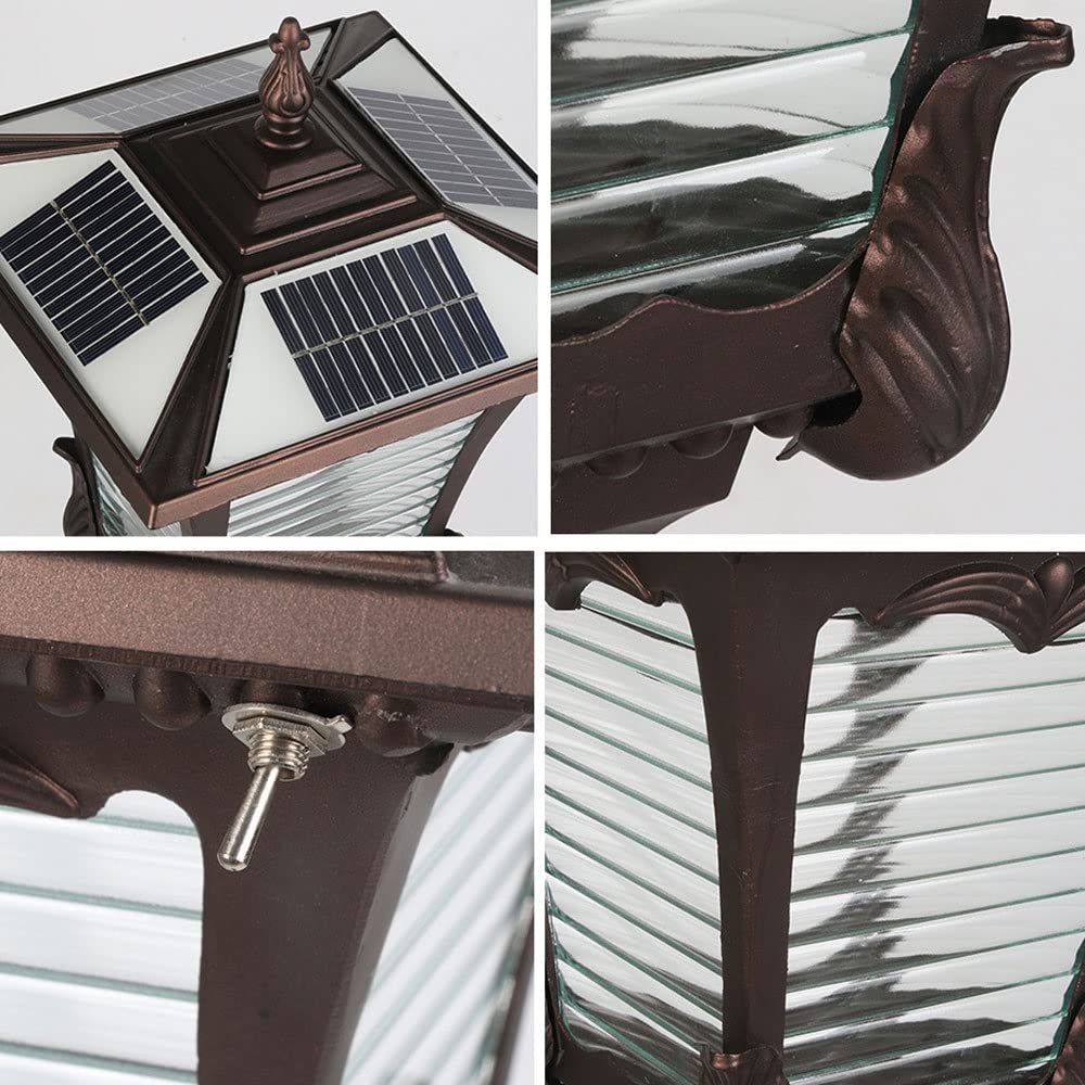 Lampada Solare da Giardino Super Alta da 80 Cm, Lampada da Giardino per Esterni Impermeabile E Resistente alla Pioggia, Lampione Stradale in Stile Europeo, Lampada S