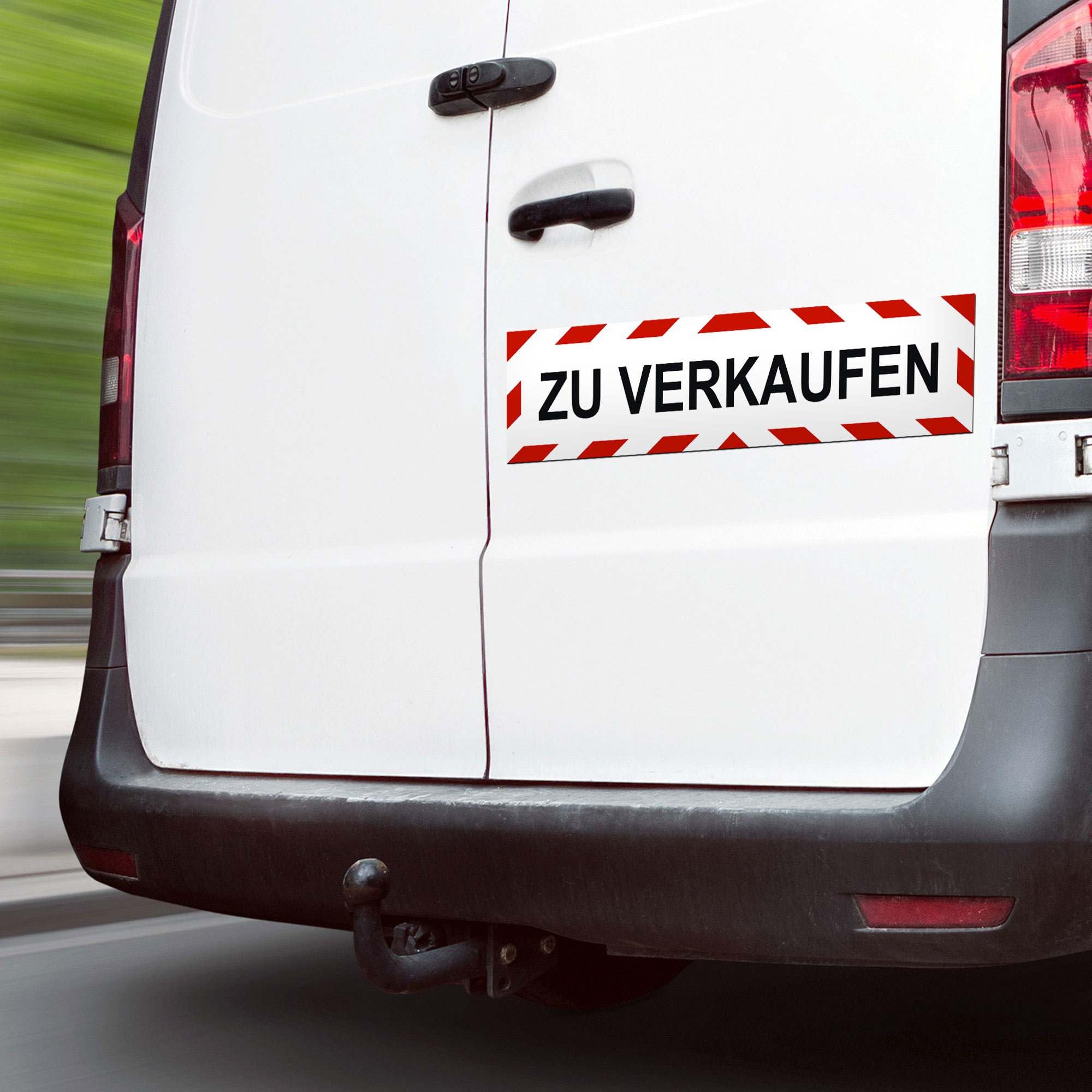 Magnetschild Zu Verkaufen Auto KFZ Verkaufsschild Magnetfolie Wetterfest Magnetisch 45 x 12 cm Reflektierend
