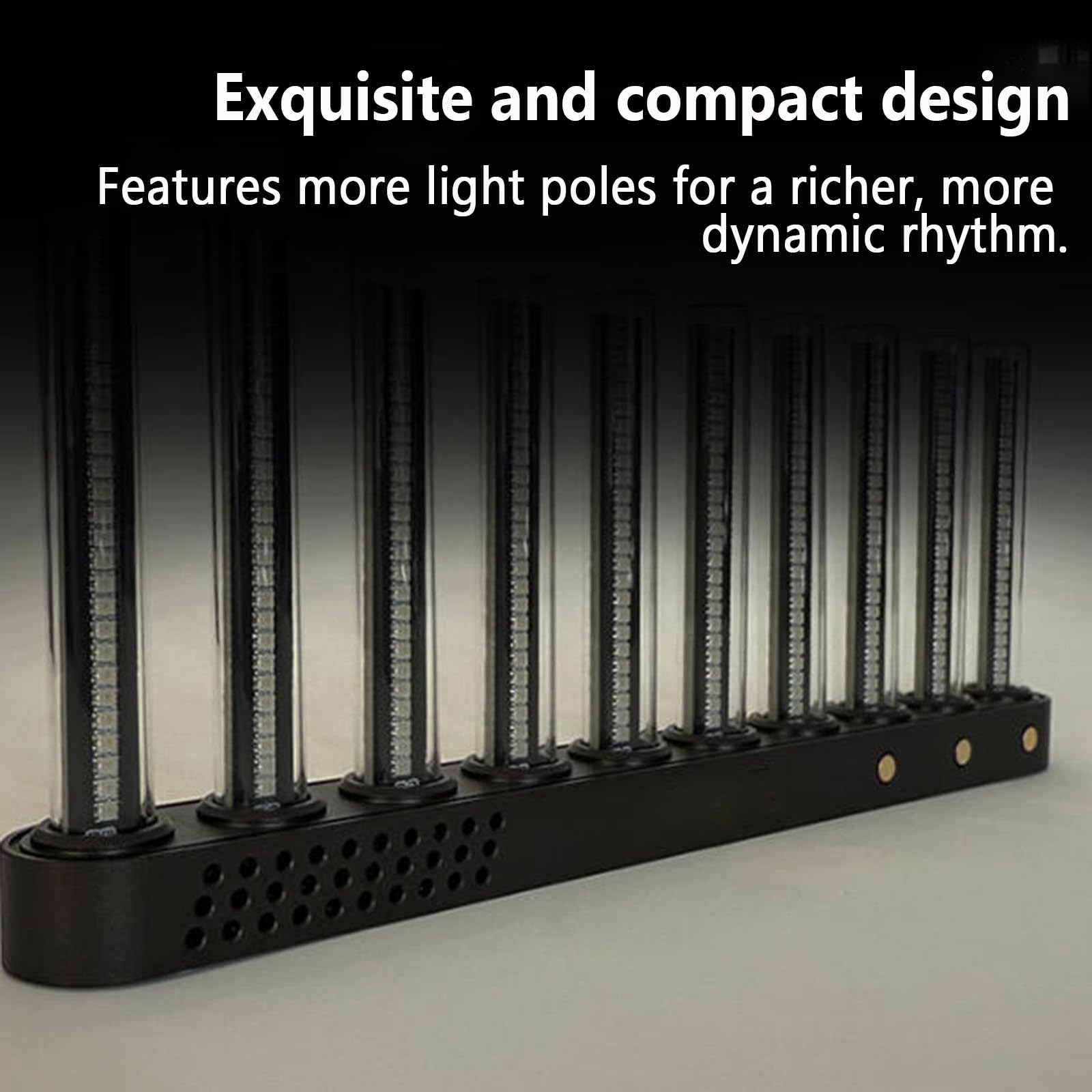 Lámpara Rítmica Musical Led, Luz Ambiental RGB Reactiva Al Sonido con 10 Tubos Luminosos, 6 Modos Dinámicos, para Escritorio, Estudio Y Sala De Juegos
