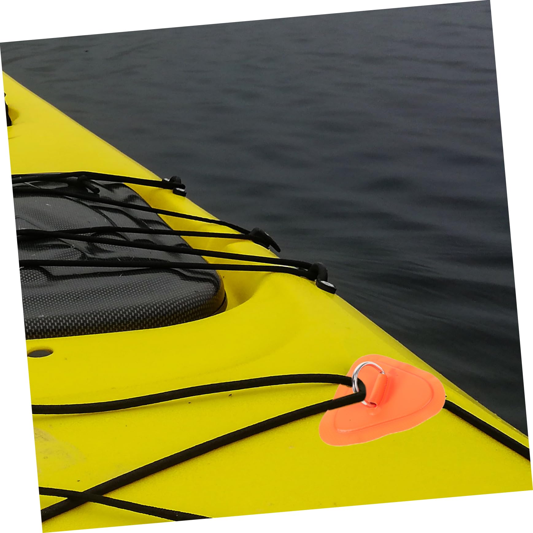 Toyvian Aufblasbare Plattenfixierzubehör D Ringe Kajak-Patches Kajak -Teile Aufblasbares Boot D-Ring-Patch Flicken für Schlauchboote Aufblasbares Kajakzubehör Plastik Orange