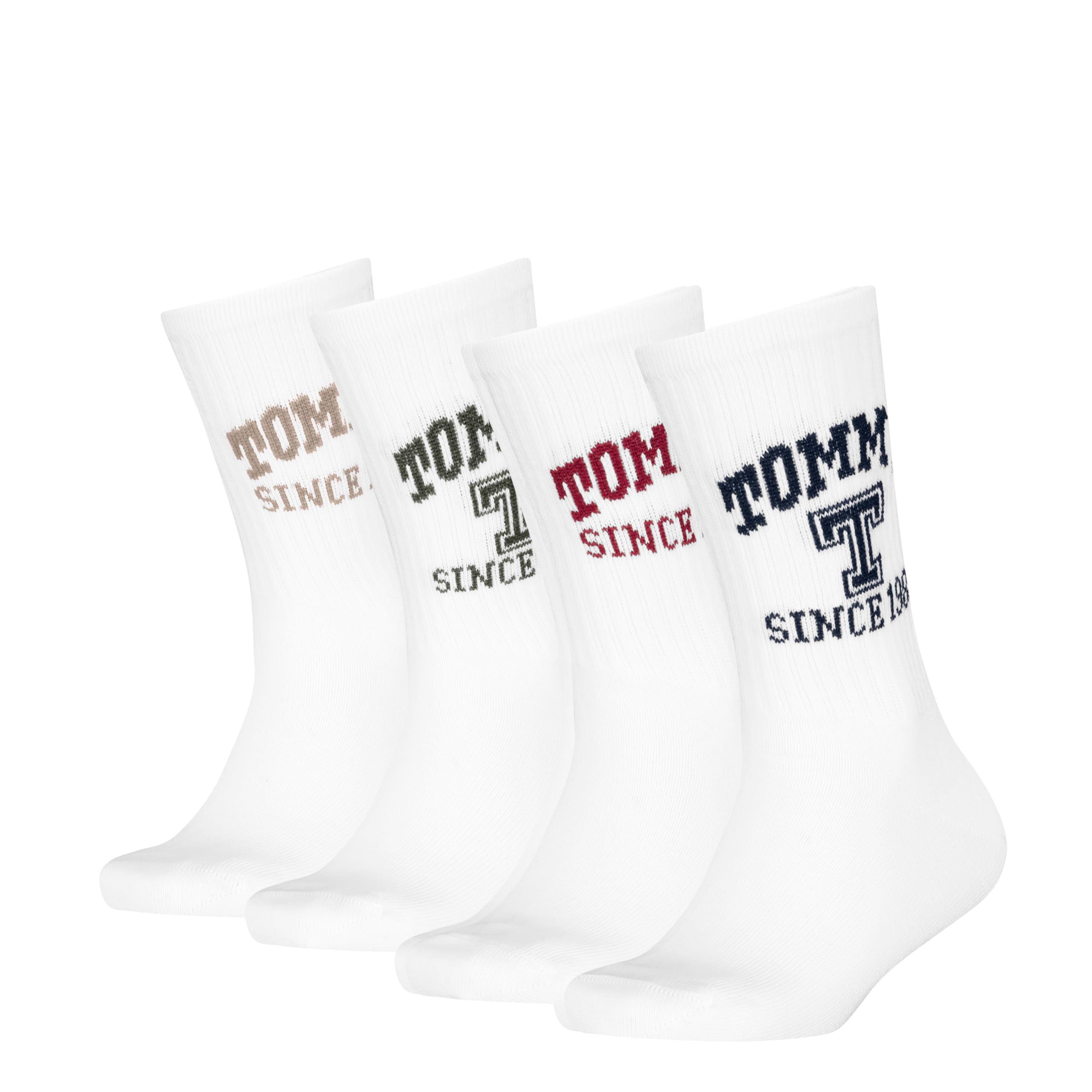 8719965009202 TH Kids Socks 4P Varsity Ecom, Tommy Original/Army Green, 27-30
