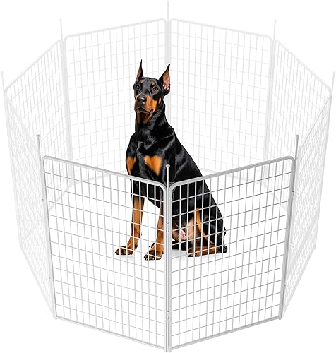 Miniatura 30 de SunsGrove - Cerca para perros, 24 pulgadas de 8 paneles para interiores, corralito para perros pequeños y cachorros, fácil de instalar, cerca