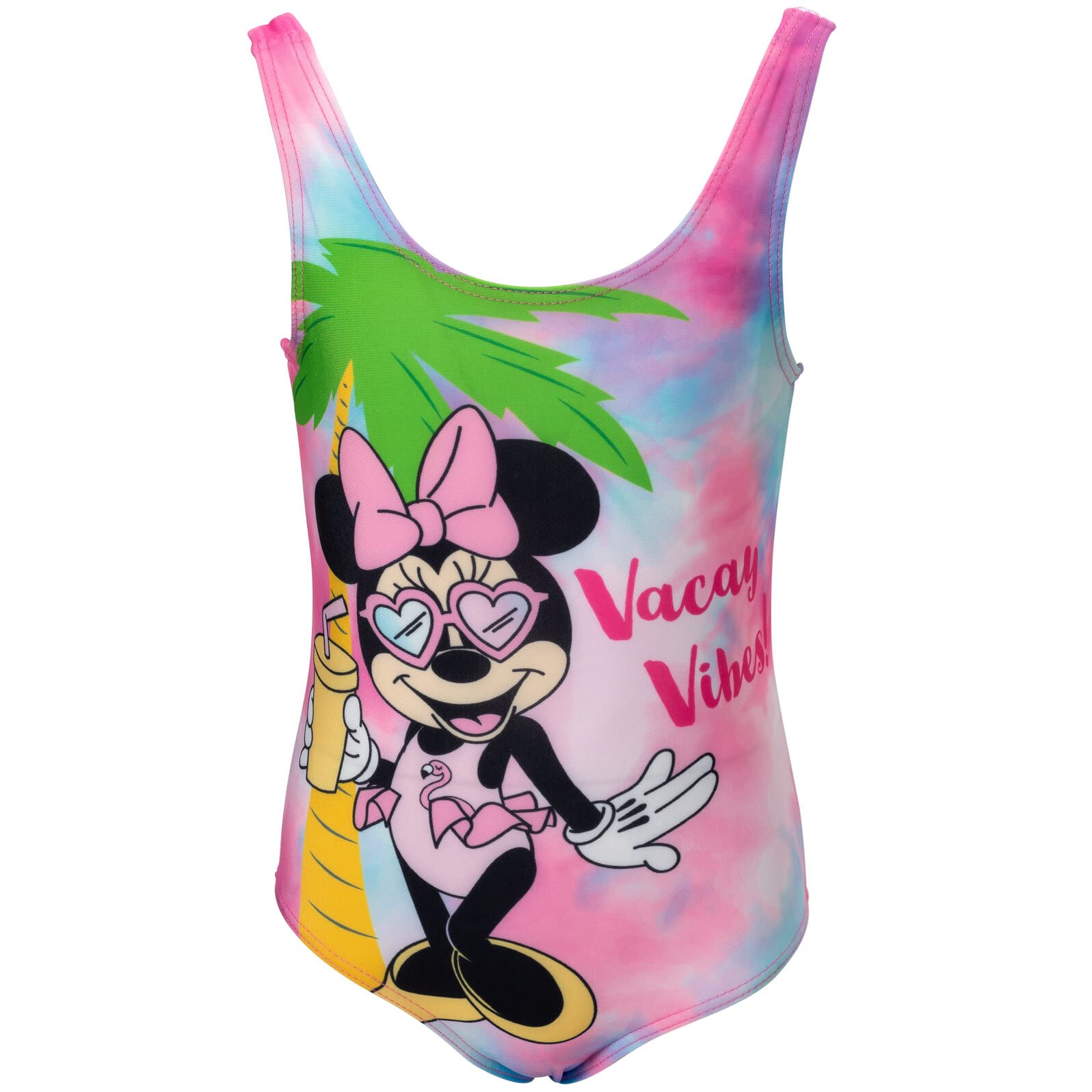 Disney Minnie Mouse Little Girls One-Piece Bathing Suit Pink 4