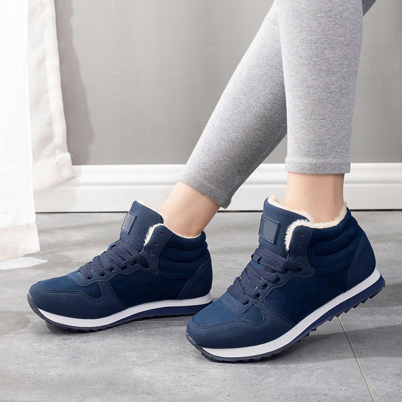 Donna Impermeabile Stivali Trekking Scarponcini Morbidi Casual Scarpe Sportive Outdoor da Neve Invernali Foderato Caldo