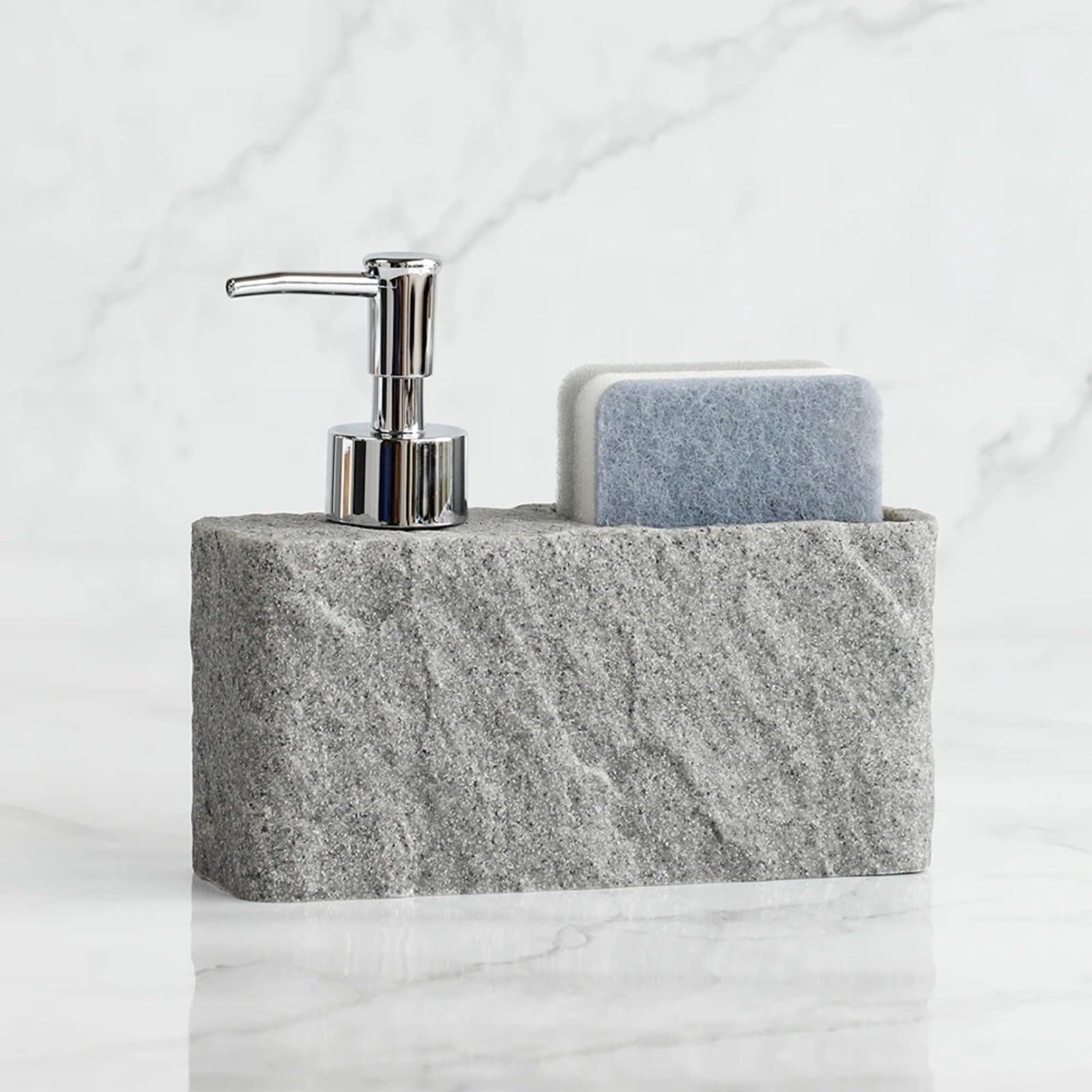 Qyleee Grey Hand Kitchen Sink With Sponge And Bathroom Imitation Black Rock Liquid Hand New Dish For Bathroom(Grey)
