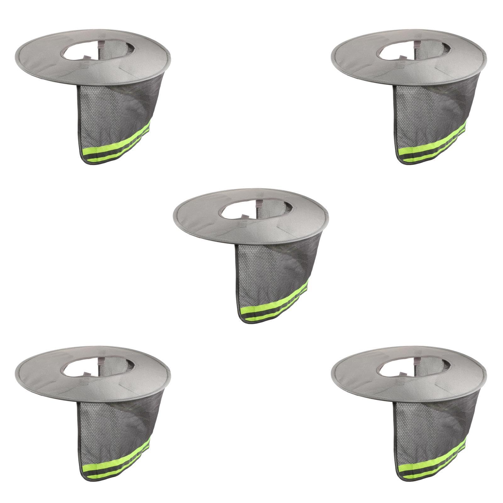 5 Pz Copricapo Riflettente Visiera Cappelli Da Uomo Cappello Parasole Protettore Del Cappello Accessori Per Cappelli Elmetto a Da Sole Cappello Da Uomo Parà Poliestere Grey