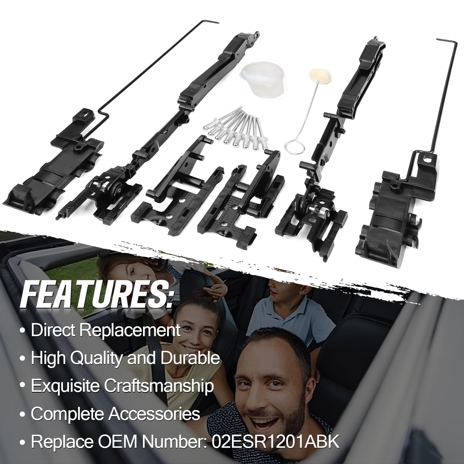 Kit Réparation Toit Ouvrant Pour F150 F250 F350 F450 Expedition Navigator - ABS + Métal