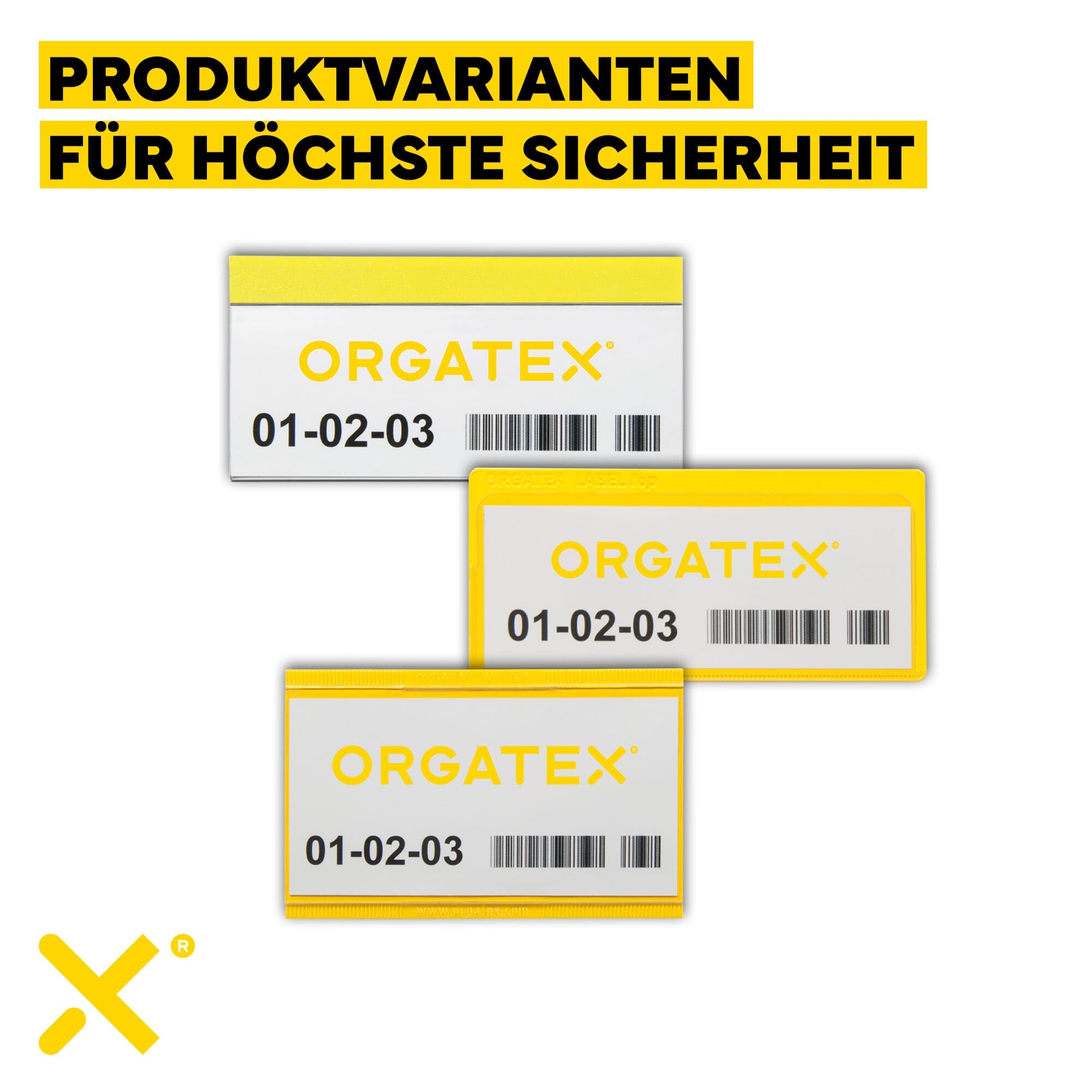 Magnetischer Etikettenträger StandardLabel, 100 St. 25 x 150mm | Transparentes PVC, vollflächig magnetisch, 3-seitige Öffnung, Regalbeschriftung, 25 x 150 mm, 100 St.