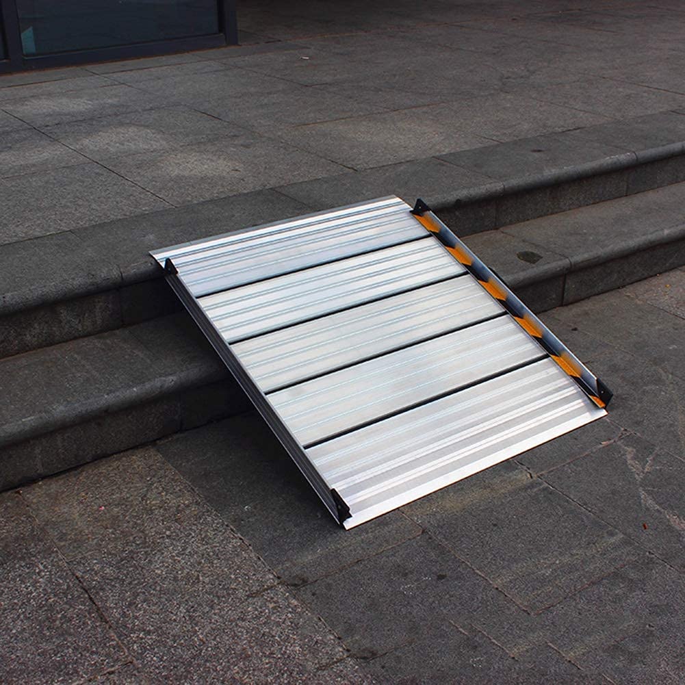 Rampa móvil para silla de ruedas, accesibilidad de aleación de aluminio, rampas de umbral de movilidad, portátil y multicolor, ayuda para discapacitados, conveniente