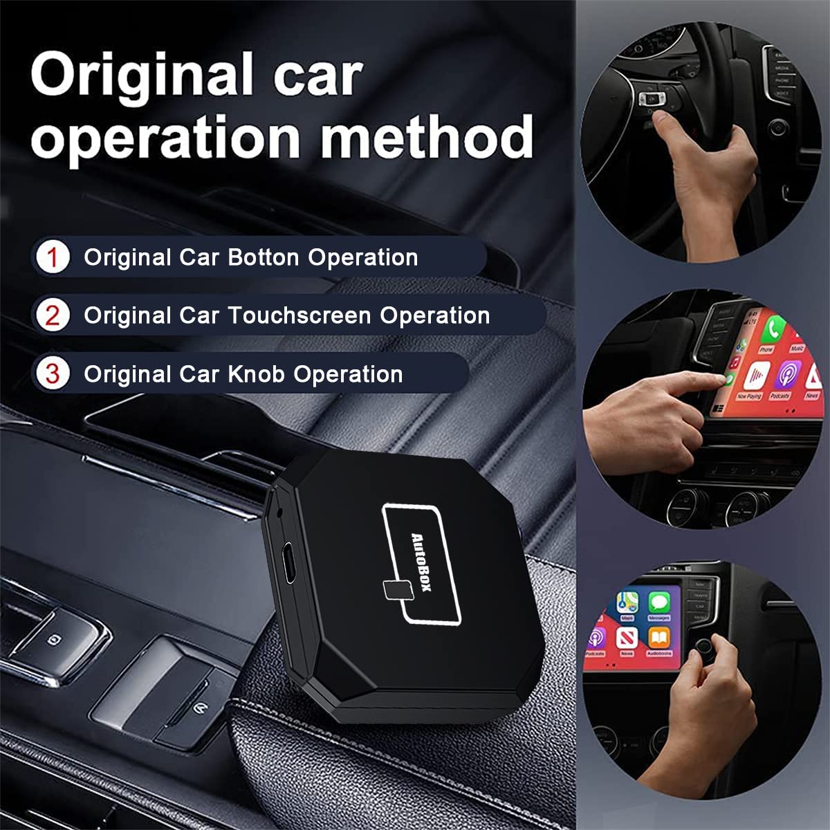 Adattatore CarPlay Wireless | Per Auto Con CarPlay Cablato | Compatibile IPhone IOS 10+ | WiFi 5Ghz