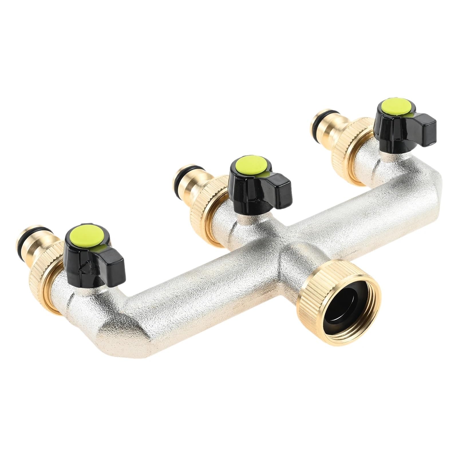 2 uds. Distribuidor de Agua del Grifo conexión válvula 3 vías Rosca 3/4 Pulgadas con válvulas Cierre Individuales distribuidores Adaptador para Grifo, Manguera de Jardín