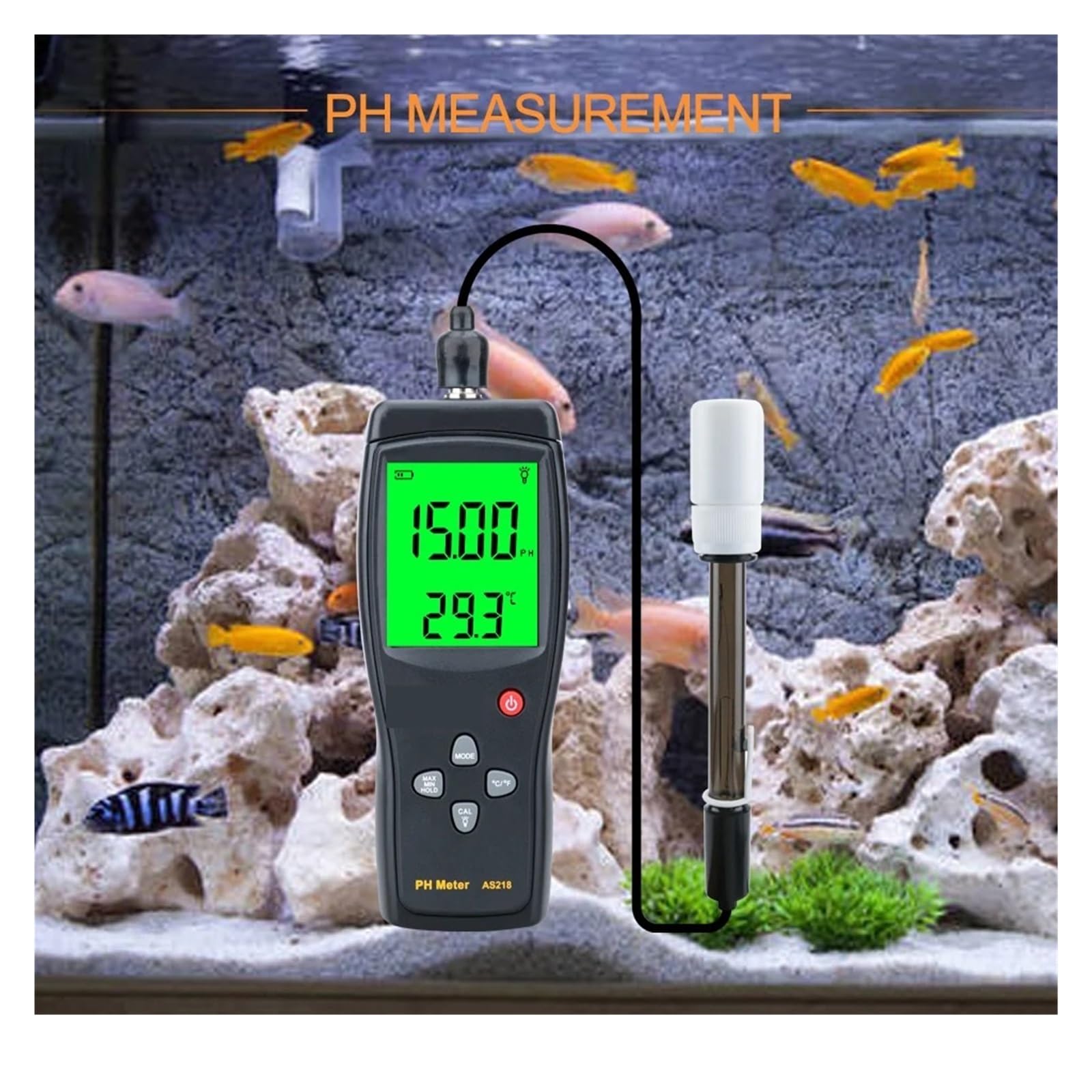 Medidor Digital de calidad del agua rango 0,00~14.00pH probador PH acuario piscina líquido acidez medidor,Extensamente probado