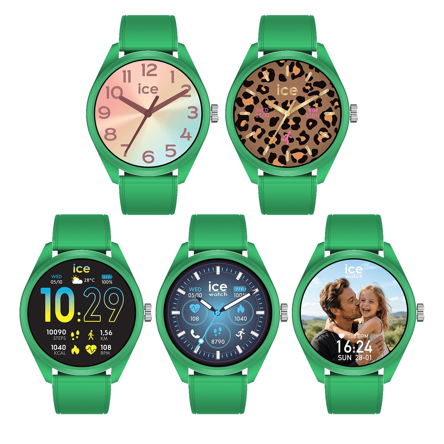 Ice-Watch - ICE smart forever Blue Milanese - Smartwatch zielony z silikonowym paskiem - 026219 (1.32 cala / 42mm)