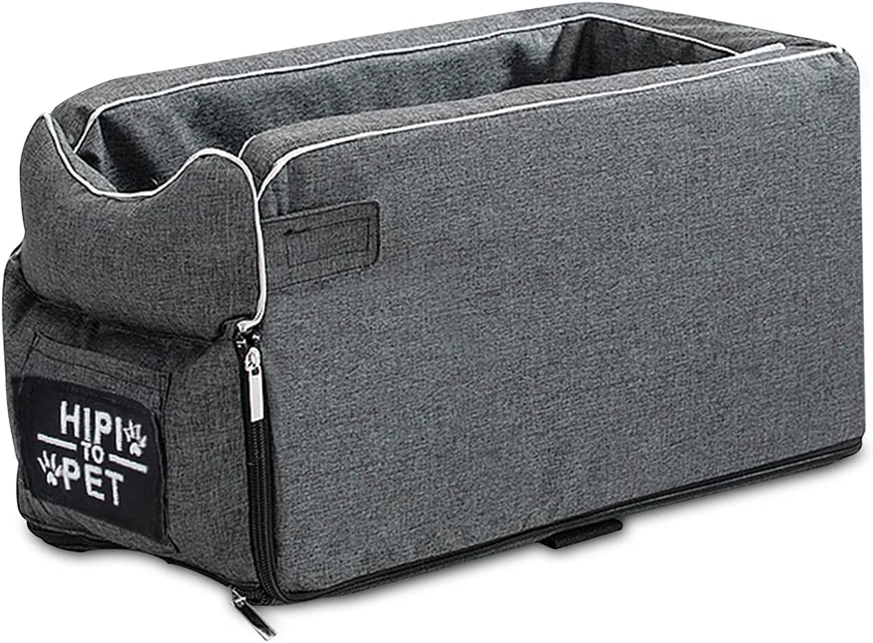 Miss TiaraLuxeRide: Center Console Pet Car Seat – Stylish, Secure, and Comfortable Travel Solution for Small Dogs and Cats