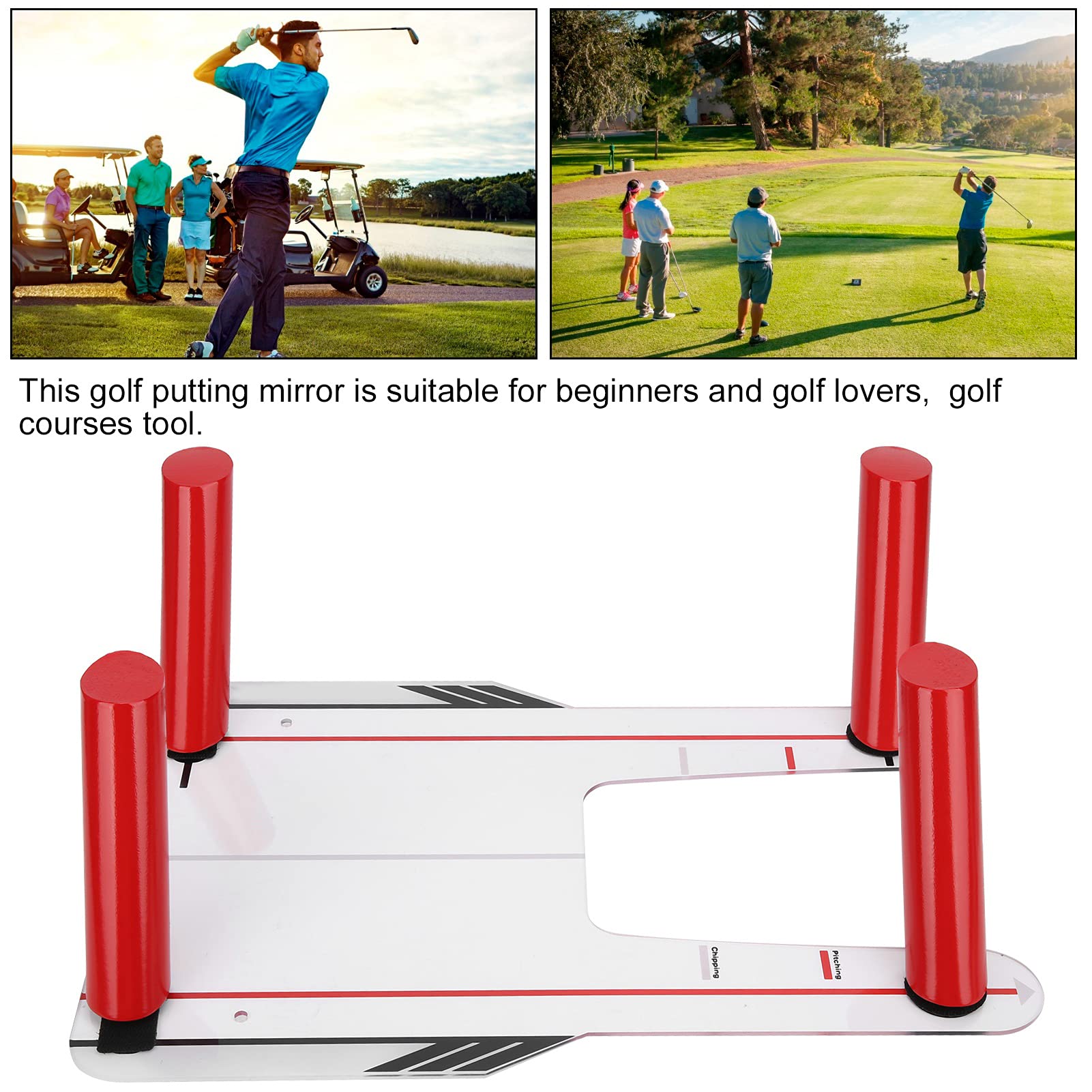 Golf Swing Trainer Putting Mirror Board PC Infrangibile Pratica Swing Golf Training Aids per Principianti e Amanti del Golf
