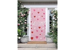 Romance Red Welcome Heart Door Cover