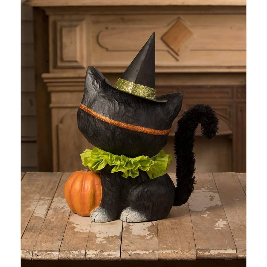 【レア】Bethany Lowe ハロウィン 猫 置物 Amazon.com: Bethany Lowe Halloween Kitty Binks with his Jack