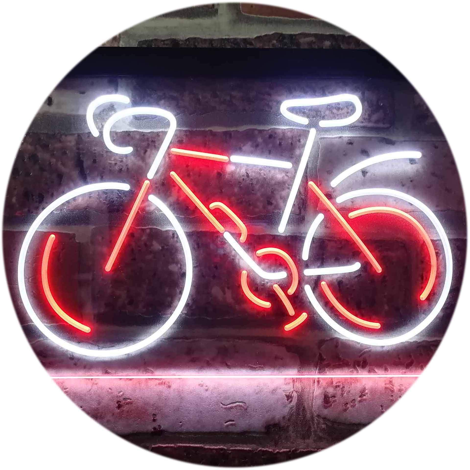 Bicycle Lover Shop Display Dual Color LED Enseigne Lumineuse Neon Sign Blanc Et Rouge 400 X 300mm St6s43-i3171-wr