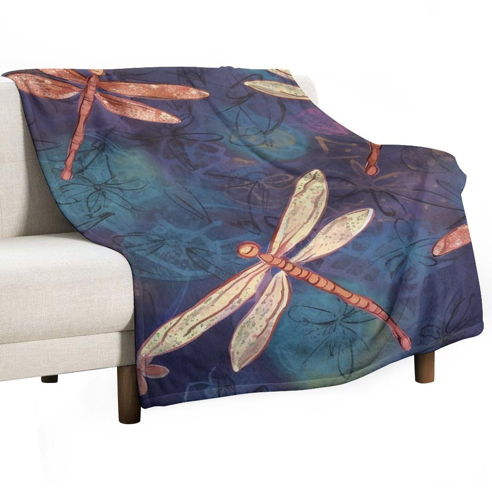 Couverture en polaire douce 168x229 cm pour lit et canapé toutes saisons