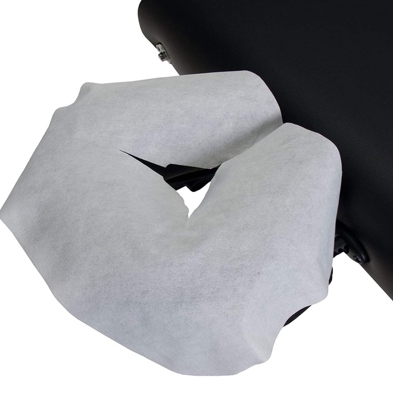FOMIYES 100piezas Funda De Almohada De Silicona Desechable Almohadilla Para Masaje Facial Orificio Cara Para Salones De Belleza Cojín Tipo Sábana Para Reposacabezas