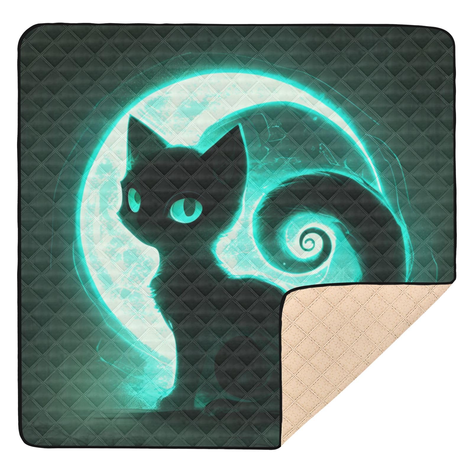 Kigai Cute Cats Baby Play Mat for Floor and Playpen 50x50 inch Non-Slip Baby Activity Playmat Waterproof Foldable Crawling Mat for Infants Toddlers