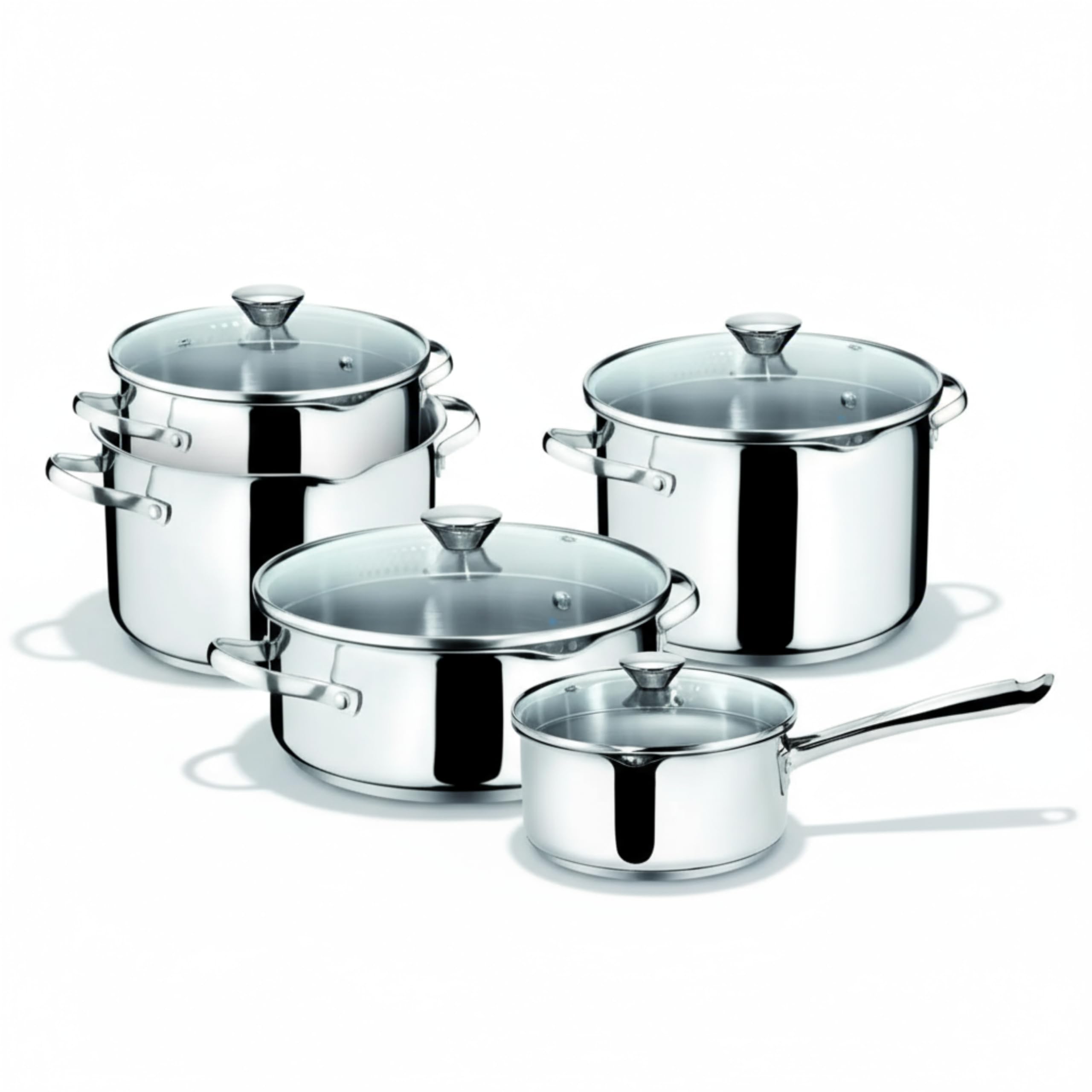 Lagostina Smart Set Battery Pack of 9, Metal, Silver, 22 cm