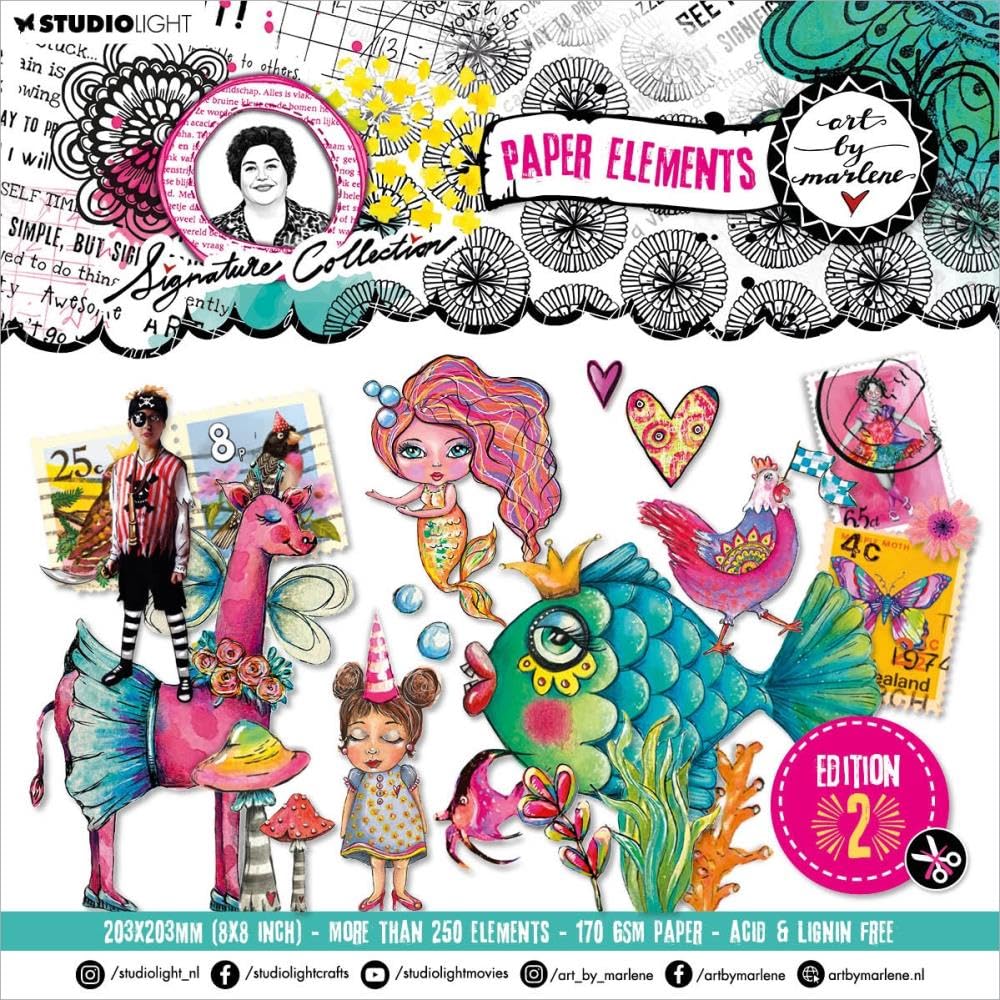 Art by Marlene Signature Collection Paper Pad 8"X8"-Nr. 133, Paper Elements Edition 2