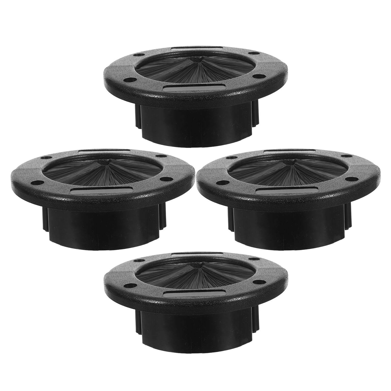 Cabilock 4 Piezas Caja de Conexiones Ignífuga para Suelo Elevado Unidades Placa de Cepillo para Cables Ojal de Paso de Cables Solución Antiestática para Gestión de Rack de Servidores