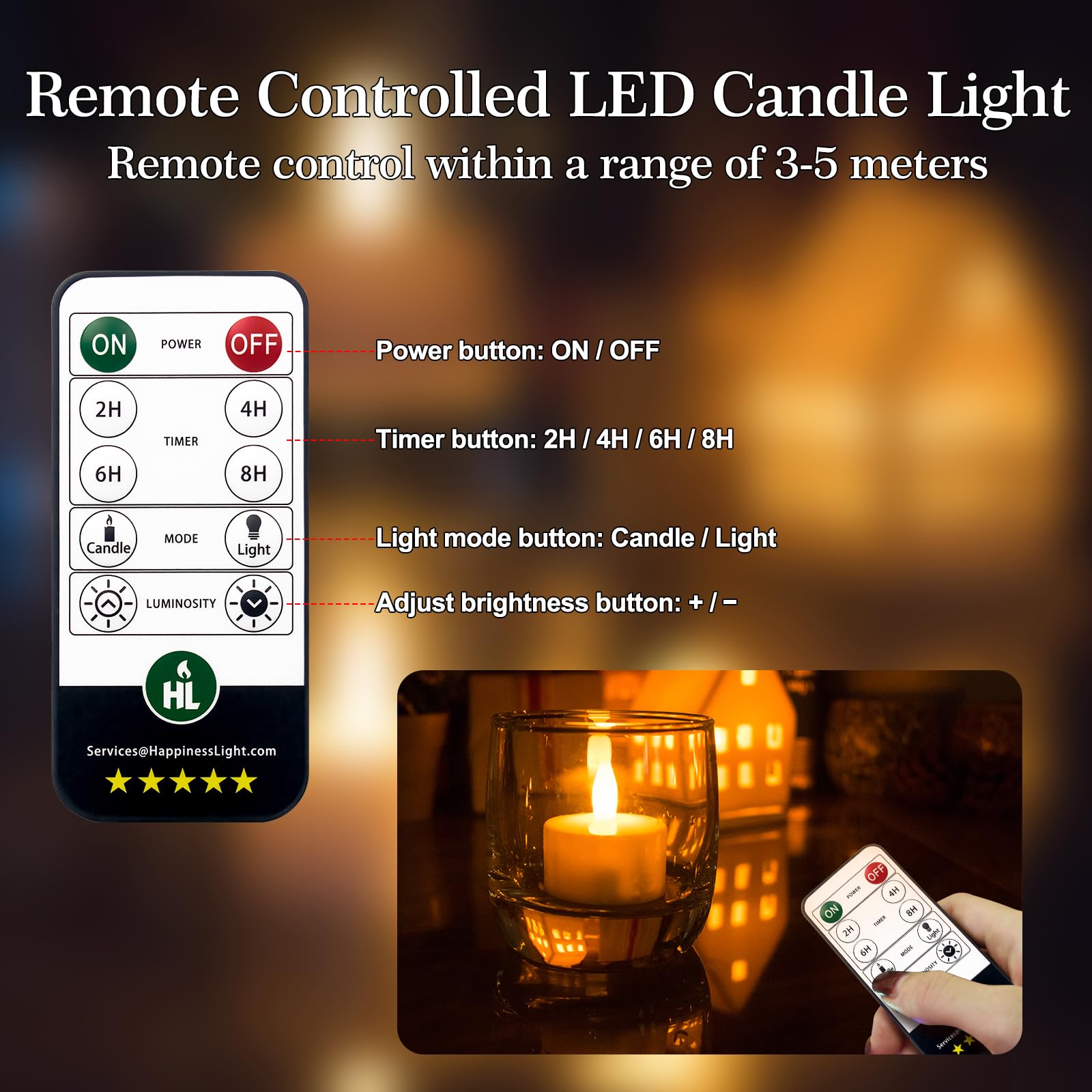 LunartecSet Di 12 Lampade Da Tè A LED Con Sensore Di Tiraggio - Foto 6