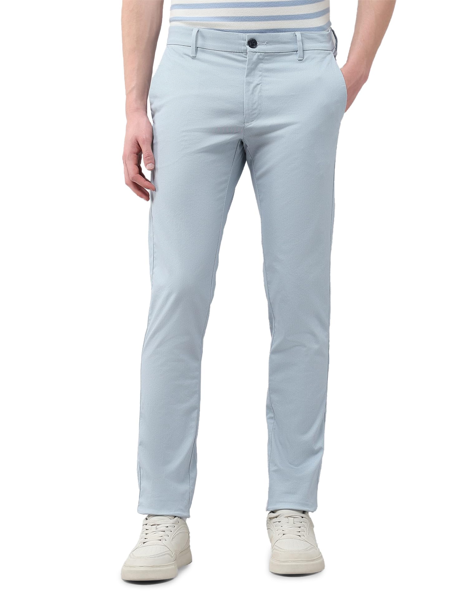 u.s. polo assn. U.S.Polo Association Men's Denver Slim Fit Textured Trousers-picture-16