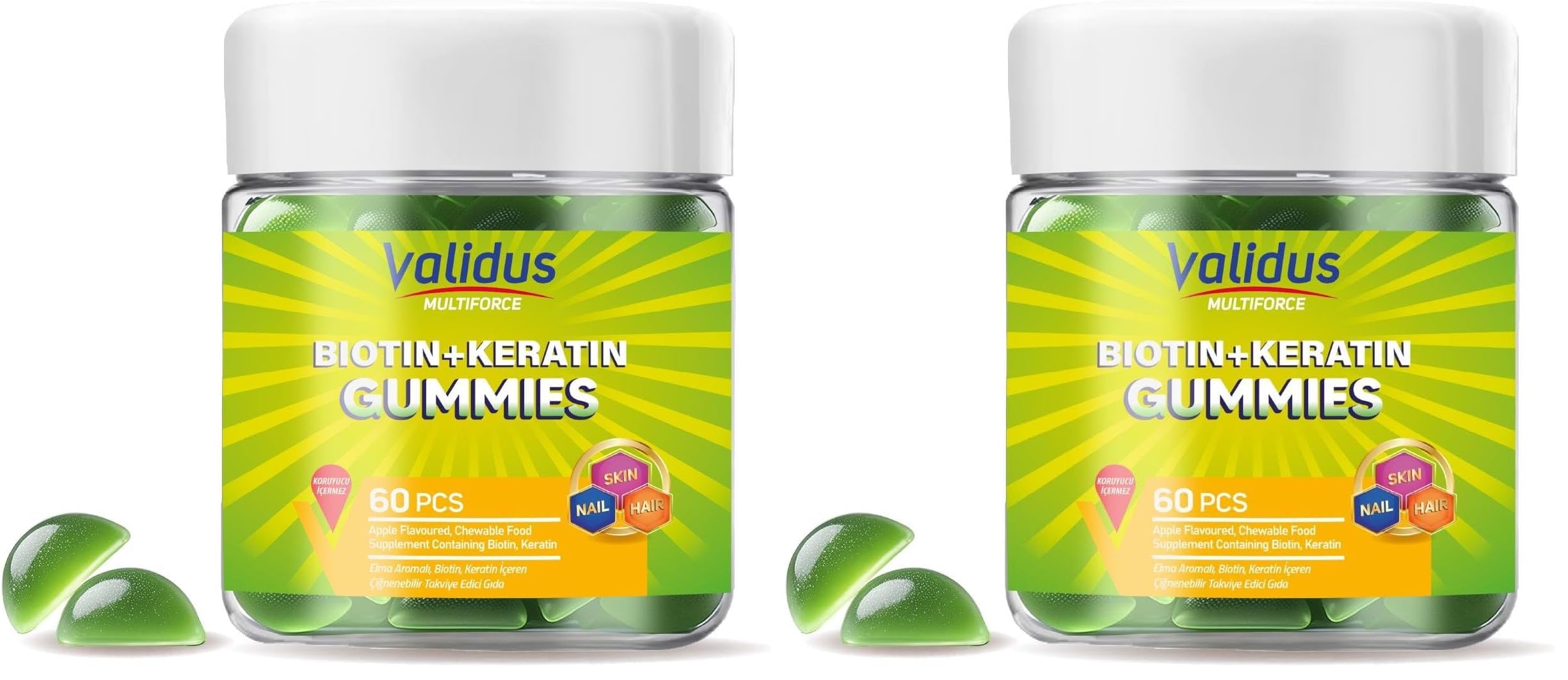 Validus Biotin Keratin 60 Gummies (2 paketi)