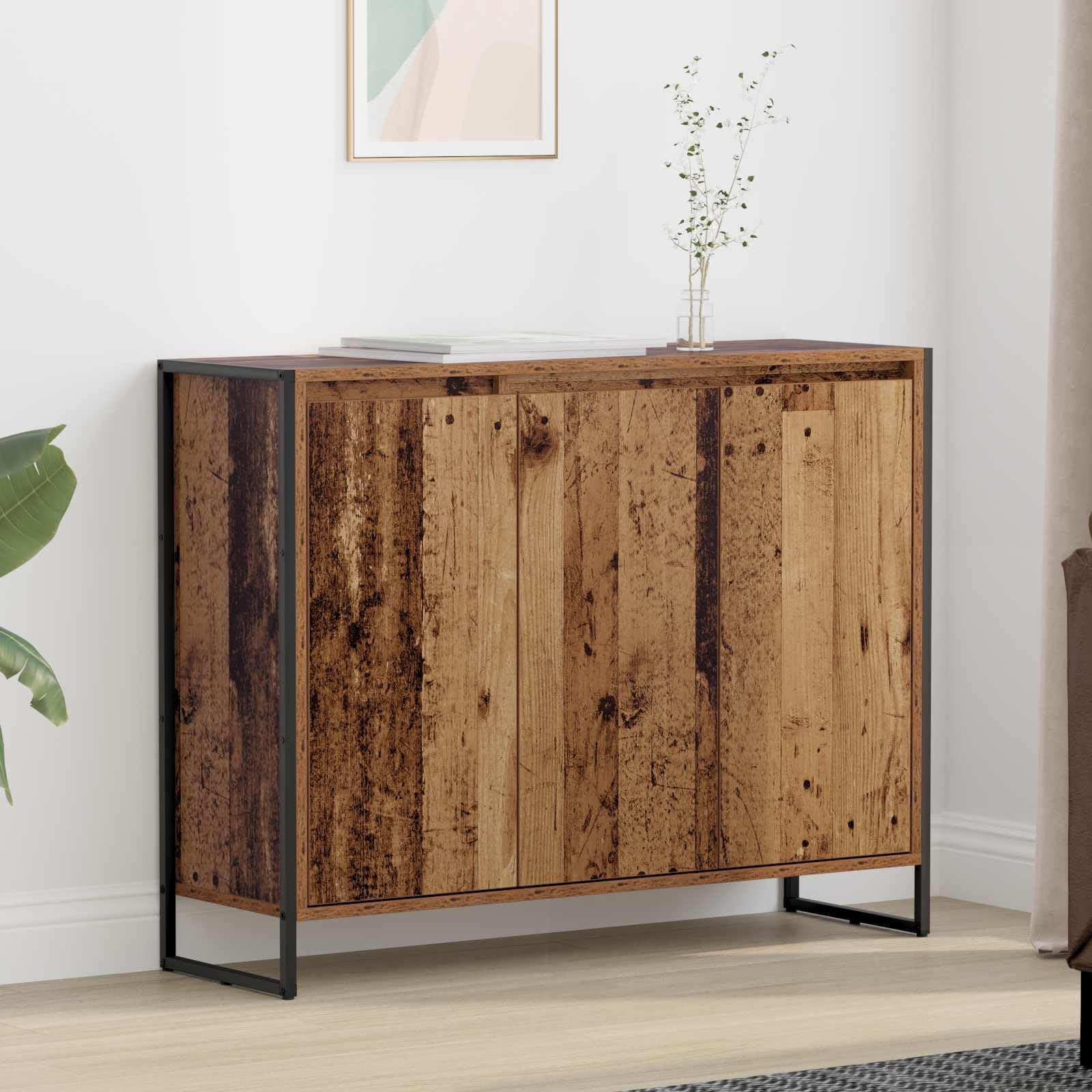 Armadio laterale in legno, 96,5 x 30 x 75 cm