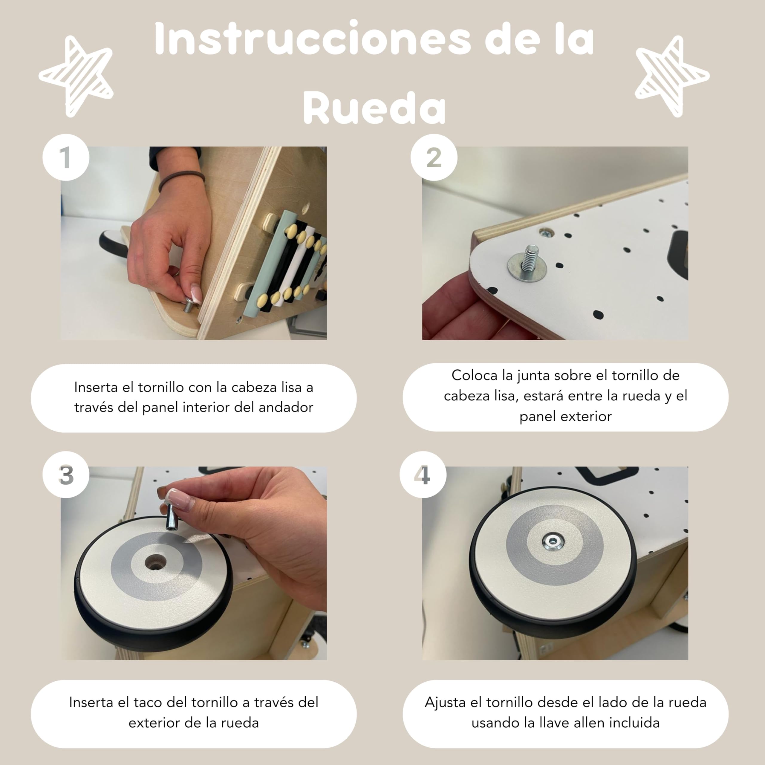 Haus Projekt Andadore Bebés Madera Rosa, Andadores Bebés, Andador Bebes 1 año, Juguetes de Madera, Correpasillos Bebe 1 año con espejo y actividades de juego, Regalos de Primer Cumpleaños