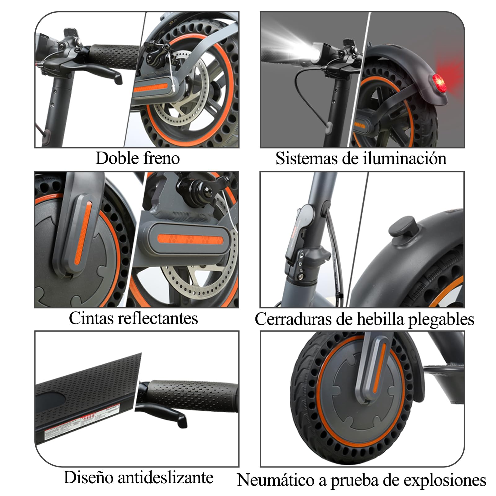 Trottinette électrique Pliable Adulte, Vitesse maximale de 25 km/h, autonomie de 30 km, Double système de freinage Batterie 36V 7.8Ah-Orange Loisirs et divertissements,