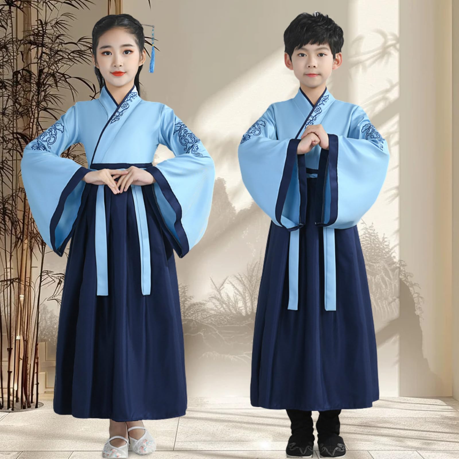 Chinesisches Hanfu-Kleid für Mädchen, Kinder, asiatisches Prinzessinnen-Kostüm, chinesischer Tang-Anzug, Cosplay-Outfit, 4-teilig